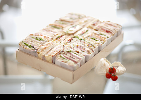 Grandi sandwich ciabatta in caselle di selezione Foto Stock