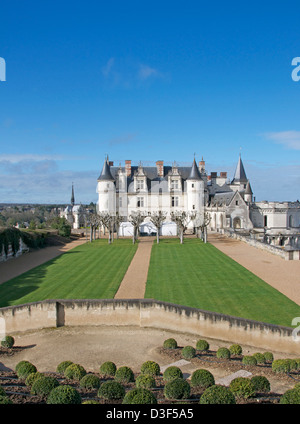 Castello di Amboise nella Valle della Loira in Francia Foto Stock