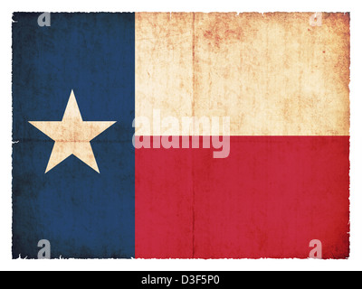 Bandiera di stato americano Texas creato in stile grunge Foto Stock