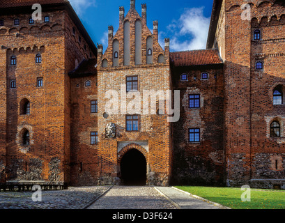 Nidzica castello teutonico, Mazuria, Polonia Foto Stock