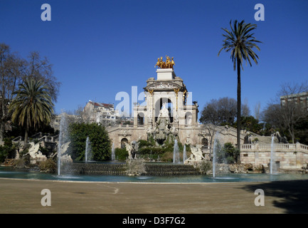 Fontana a cascata Barcellona Parc de la Ciutadella Foto Stock