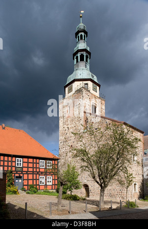 Bad Belzig, Germania, e la chiesa di Santa Maria Reissigerhaus Belzig Foto Stock