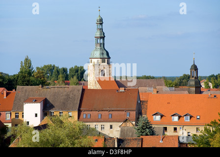 Bad Belzig, Germania, Panorama di Belzig Foto Stock