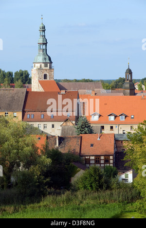 Bad Belzig, Germania, Panorama di Belzig Foto Stock