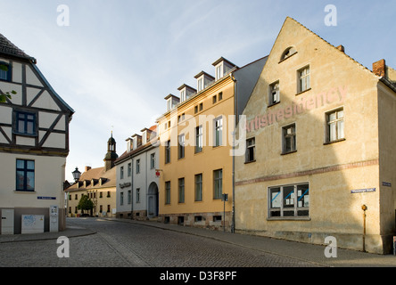 Bad Belzig, Germania, edifici storici di Bad Belzig con City Hall Foto Stock