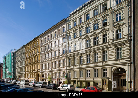 Berlino, Germania, edifici rinnovati in Prenzlauer Berg Foto Stock