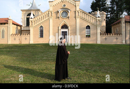 Woerlitz, Germania, Lutero Starring Bernhard Naumann in Woerlitzer Park Foto Stock