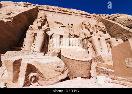 Abu Simbel, il grande tempio di Ramses II. Egitto Foto Stock
