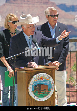 Giugno 20, 2011 Segretario Salazar il Grand Canyon annuncio 0125 Foto Stock