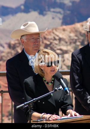 Giugno 20, 2011 Segretario Salazar il Grand Canyon annuncio 0120 Foto Stock