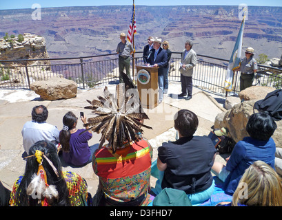 Giugno 20, 2011 Segretario Salazar il Grand Canyon annuncio 0131 Foto Stock