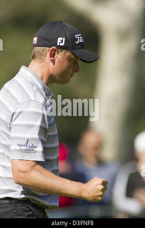 Febbraio 17, 2013 - Los Angeles, California (CA, Stati Uniti - John Merrick gioca al round finale del Northern Trust Open a Riviera Country Club il 17 febbraio 2013 in Pacific Palisades, California. (Credito Immagine: © Ringo Chiu/ZUMAPRESS.com) Foto Stock