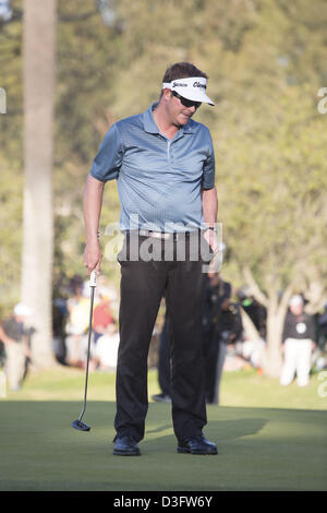 Febbraio 17, 2013 - Los Angeles, California (CA, Stati Uniti - Charlie Beljan gioca al round finale del Northern Trust Open a Riviera Country Club il 17 febbraio 2013 in Pacific Palisades, California. (Credito Immagine: © Ringo Chiu/ZUMAPRESS.com) Foto Stock