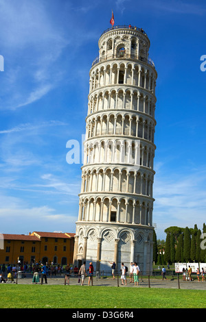 La Torre Pendente di Pisa, Italia Foto Stock