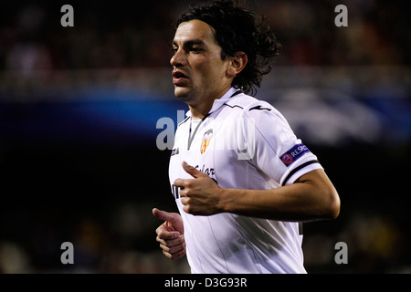 Champions League 1/8 finals - VALENCIA CF - PSG - Mestalla stadio Foto Stock