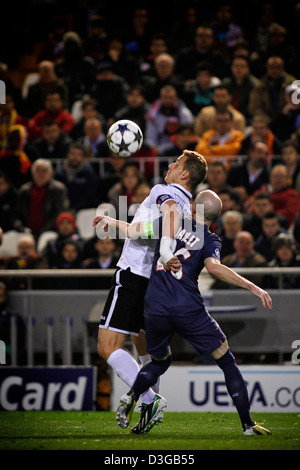 Champions League 1/8 finals - VALENCIA CF - PSG - Mestalla stadio Foto Stock