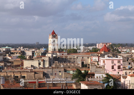 Camaguey, Cuba - città vecchia elencati sulla lista del Patrimonio Mondiale dell'UNESCO. Vista aerea. Foto Stock