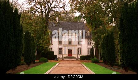 (Dpa file) - Vista di Schackenborg Manor, la residenza del principe Joachim e la Principessa Alexandra della Danimarca, Tonder, Danimarca, 18 novembre 1995. La coppia reale annuncerà il suo intento per un divorzio ha riportato diversi media outlet in Danimarca il 16 settembre 2004. Il principe Joachim, regina danese Margrethe il secondo figlio, e Hong Kong-nata la Principessa Alexandra si è sposato nel 1995 e hanno t Foto Stock