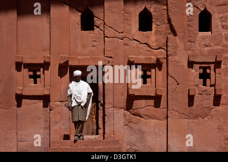 Bet Abba Libanos Chiesa, Lalibela, Etiopia Foto Stock