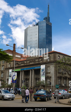 Kenyatta Avenue, scene di strada, Nairobi, Kenia Foto Stock