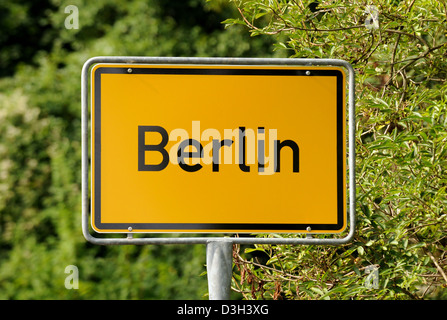 Berlino, Germania, Berlino, nel segno di borough Lichtenrade Foto Stock