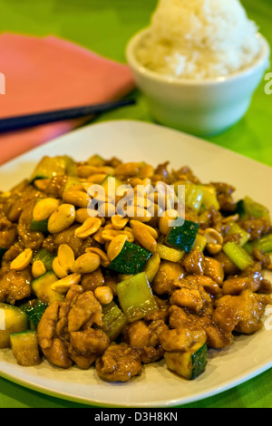 Kung Pao pollo cibo cinese. Foto Stock