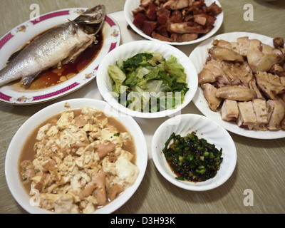 Anno Nuovo cinese la cena piatti celebrazione home Foto Stock