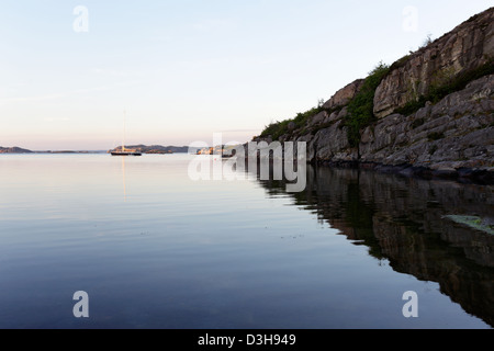 Marstrand, Svezia, Schaerenkueste al tramonto Foto Stock