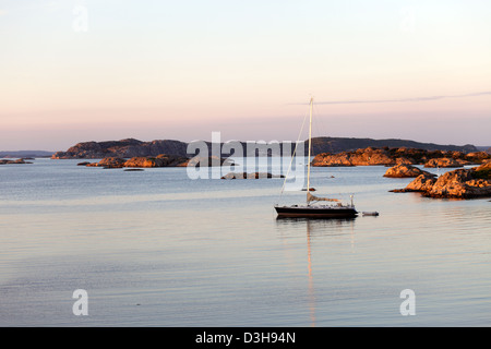 Marstrand, Svezia, Schaerenkueste al tramonto Foto Stock