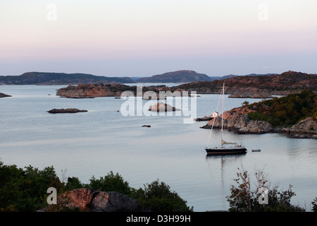 Marstrand, Svezia, Schaerenkueste al tramonto Foto Stock