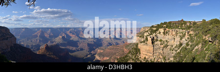 Grand Canyon Nat. Parco: Panorama con El Tovar Hotel 5975 Foto Stock