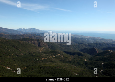 Sierra Bermeja montagne vicino a Estepona, Andalusia, Spagna Foto Stock