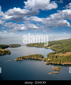 Isole del Golfo - Saturna Island e Samuel Isola, British Columbia Foto Stock