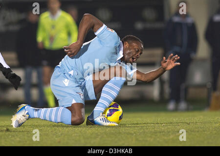 Louis Saha (Lazio), 18 febbraio 2013 - Calcio : Italiano 'Serie A' match tra Siena 3-0 Lazio a Artemio Franchi Arena Montepaschi a Siena, Italia. (Foto di Maurizio Borsari/AFLO) Foto Stock