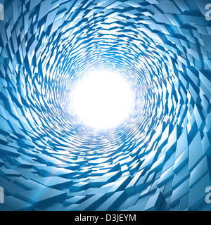 Abstract sci-fi 3d interni con forte luce e ombra Foto Stock