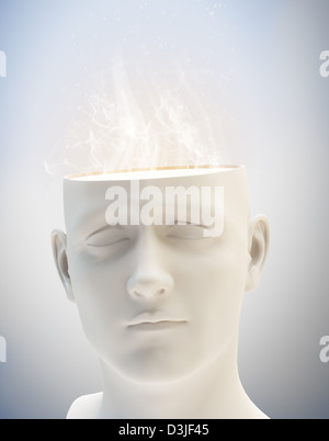 Il concetto di creatività - un abstract testa umana Foto Stock