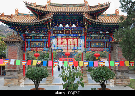 Cina Yunnan, Kunming, Tempio di Yuantong, gate, Foto Stock