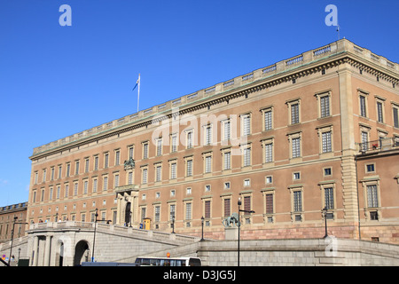 Stoccolma, Svezia. Svedese famoso Royal Palace (Stockholms slott) a Gamla Stan (la Città Vecchia), isola Stadsholmen. Foto Stock