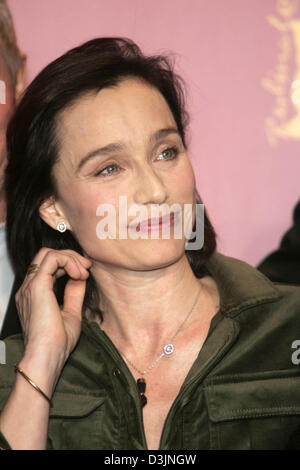 (Dpa) - attrice britannica Kristin Scott Thomas raffigurato alla Berlinale festival del cinema di Berlino, 10 febbraio 2005. Foto Stock