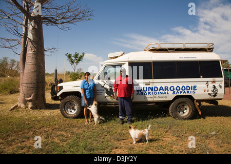 Colin e Maria Morgan, Wundargoodie Safari aborigena, basato in Wyndham, Australia occidentale Foto Stock