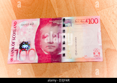 Bank of Scotland £100 nota Foto Stock