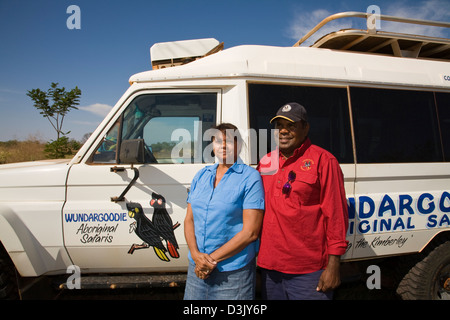 Colin e Maria Morgan, Wundargoodie Safari aborigena, basato in Wyndham, Australia occidentale Foto Stock