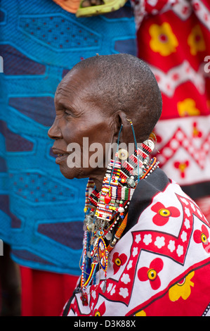 Donna Maasai, tutela di Selenkay, Kenya Foto Stock