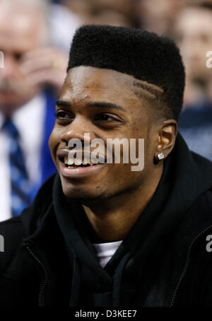 Febbraio 20, 2013 - Lexington, KY, Stati Uniti d'America - feriti Kentucky star Nerlens Noel era a portata di mano come Kentucky sconfitto Vanderbilt 74-70 su Mercoledì 20 Febbraio, 2013 in Lexington, KY. Foto di Mark Cornelison | personale (credito Immagine: © Lexington Herald-Leader/ZUMAPRESS.com) Foto Stock