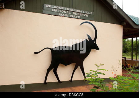 Ingresso di Shimba Hills riserva nazionale, Kenya Foto Stock