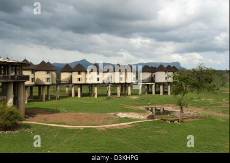 Sarova Salt Lick Lodge, Taita Hills Wildlife Sanctuary, Kenya Foto Stock