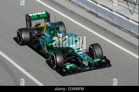 Formula 1 Test di Barcellona, Spagna, 20.02.2013, Charles Pic, Caterham Team di F1, foto:mspb/ Lukas Gorys Foto Stock