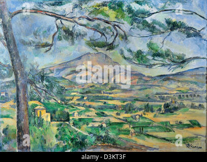 Paul Cezanne, Mont Sainte-Victoire 1887 olio su tela. Courtauld Institute of Art di Londra, Regno Unito Foto Stock