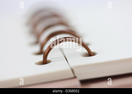 Close up ring binder / notebook Foto Stock