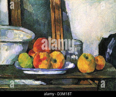 Paul Cezanne, Still Life con cassetto aperto 1877-1879 Olio su tela. Foto Stock